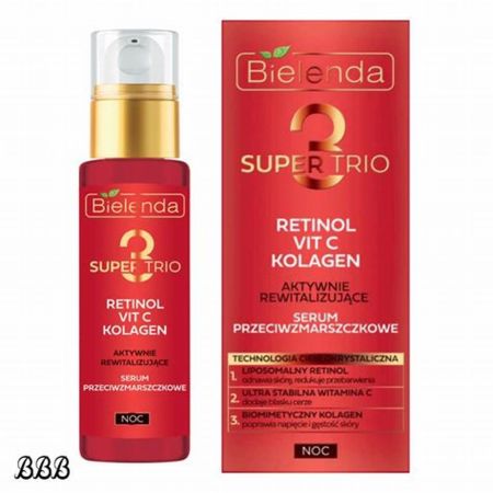 BIELENDA SUPER TRIO RETINOL + C+COLLAGEN ANTI-WRINKLE NIGTH SERUM